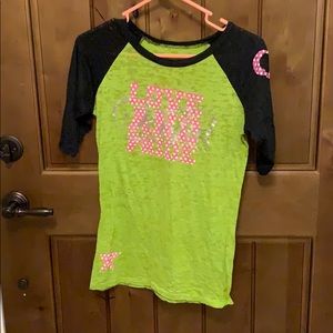 Sinful skull distressed 3/4 sleeve shirt